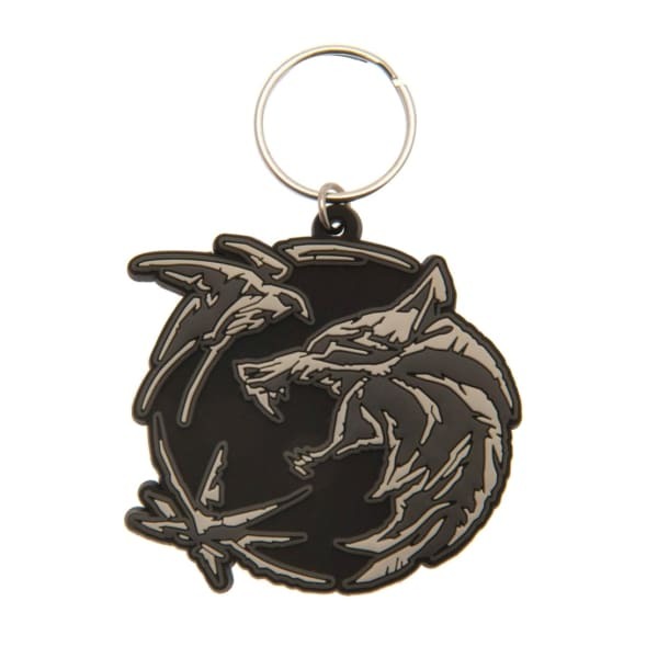 The Witcher Wolf Swallow Star Rubber Keyring