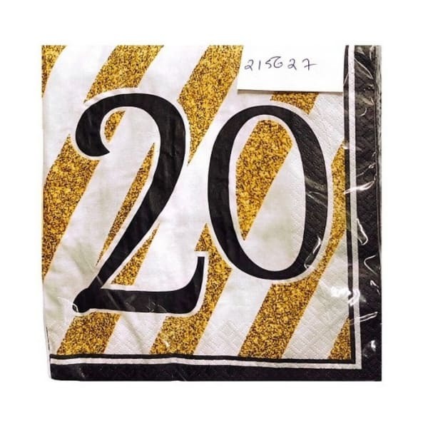 20th Anniversary Napkins (Pack of 16)