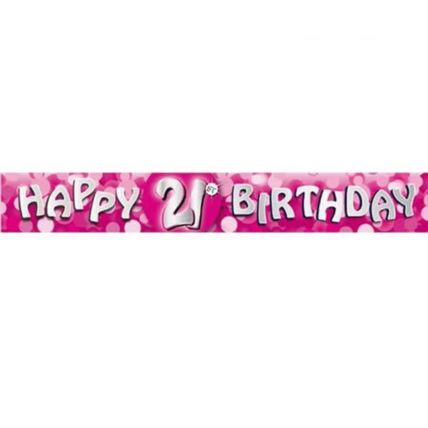 Amscan Foil Sparkle 21st Birthday Banner