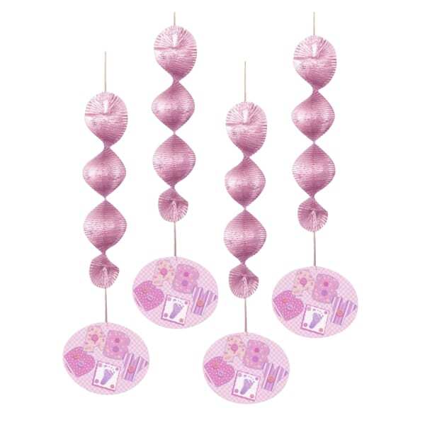 Unique Party Baby Shower Hanging Decorations (Pack of 4)