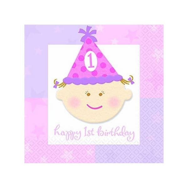 Amscan 1st Birthday Napkins (Pack of 16)