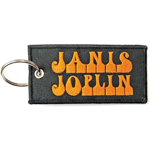 Janis Joplin Logo Double Sided Patch Keyring