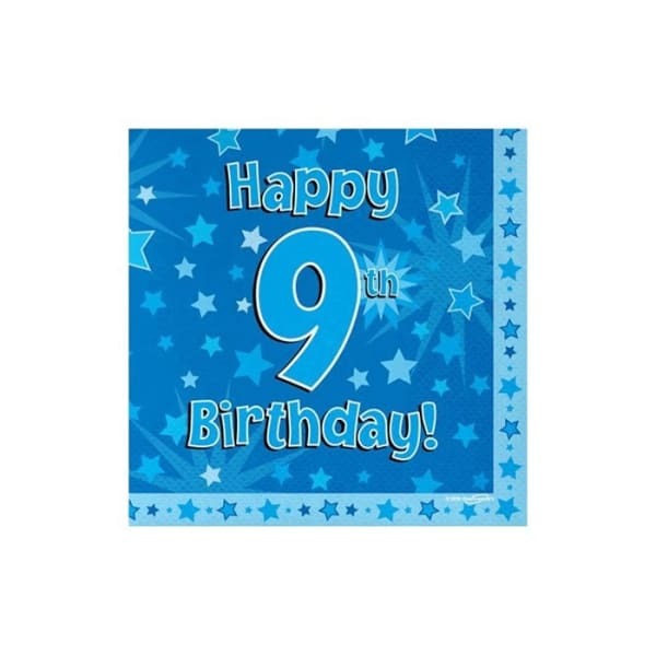 Oaktree 9th Birthday Napkins (Pack of 16)