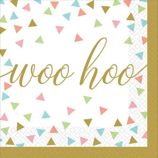 Amscan Woo Hoo Confetti Napkins (Pack of 36)