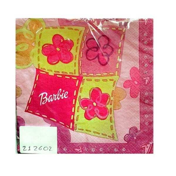 Barbie 2 Ply Logo Napkins (Pack of 16)