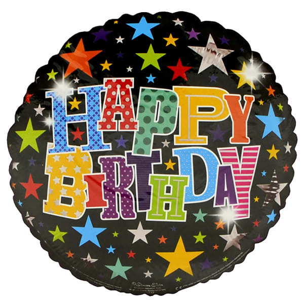 Simon Elvin 18 Inch Happy Birthday Star Design Foil Balloon