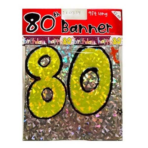 Happy Birthday 80th Banner