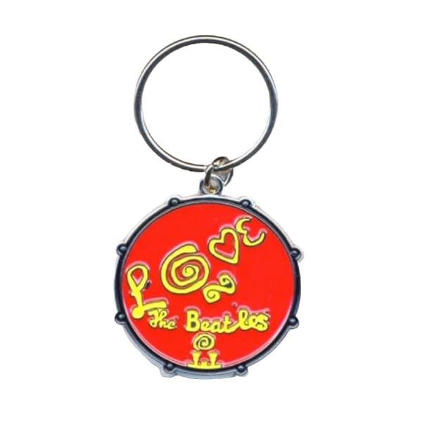 The Beatles Love Drum Enamel Keyring