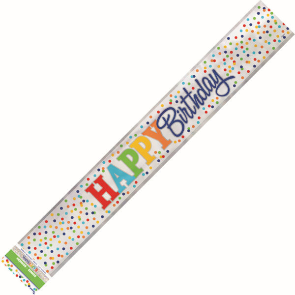 Unique Party Polka Dot Happy Birthday Banner