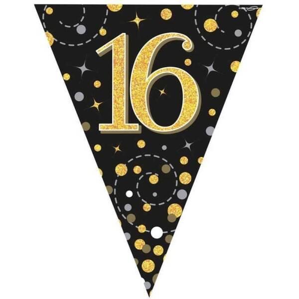 Oaktree Fizz Sparkling 16th Birthday Flag (Pack of 11)