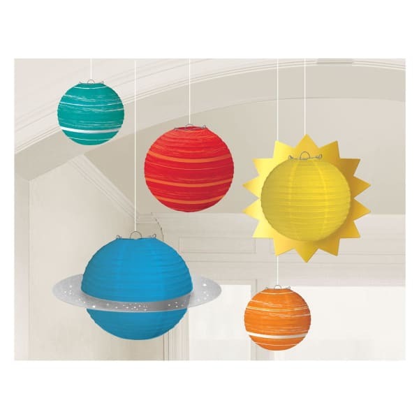 Amscan Blast Off Paper Birthday Hanging Lantern (Pack of 5)