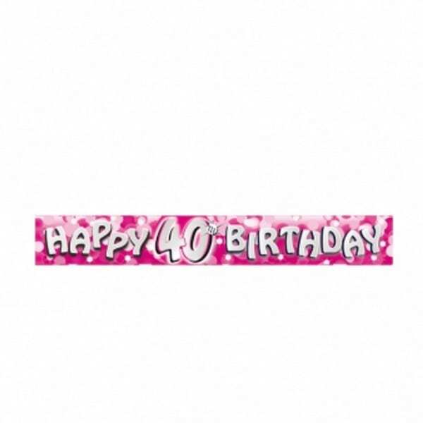 Amscan Sparkle 40th Birthday Banner