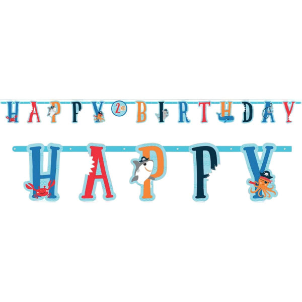 Amscan Ahoy Customizable Happy Birthday Banner (Pack of 2)