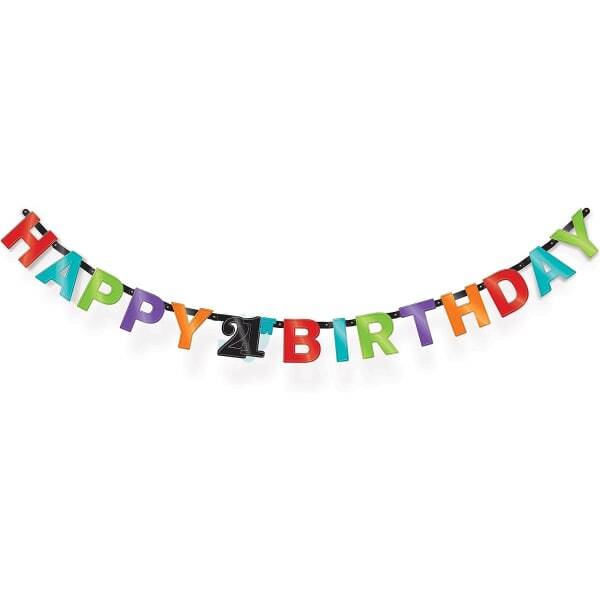 Amscan Foil Letter 21st Birthday Banner