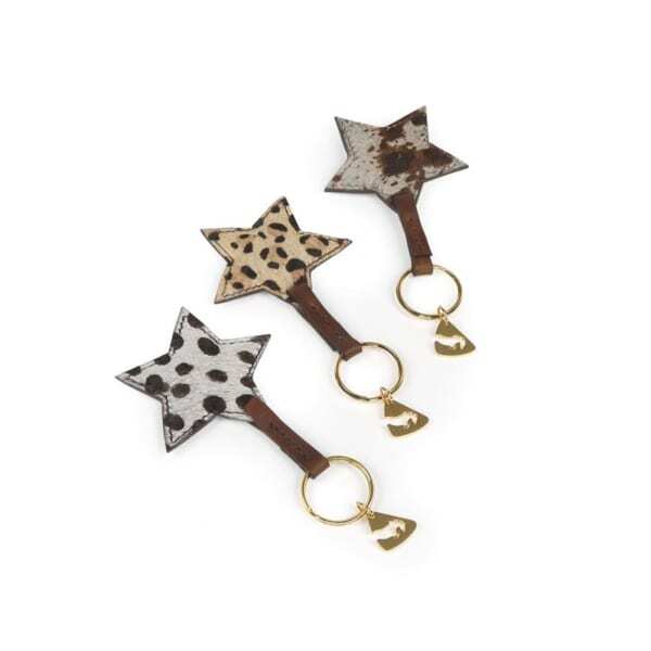 Aubrion Cow Print Leather Keyring