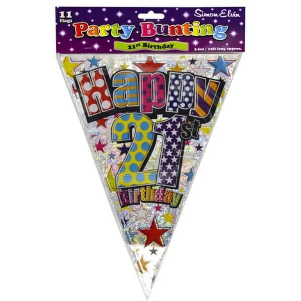 Simon Elvin 21st Birthday 12 Feet Bunting