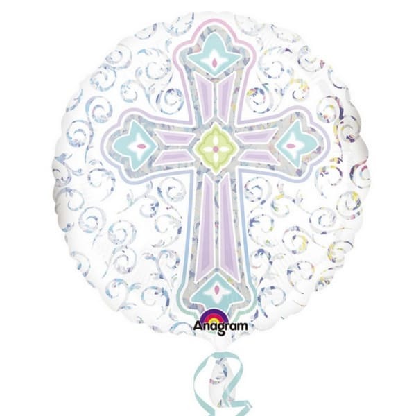 Amscan Radiant Cross Round Foil Balloon