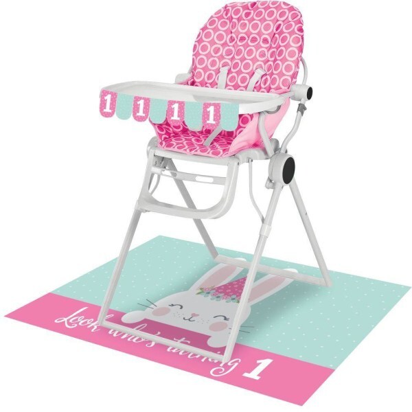 Creative Party Bunny 1st Birthday High Chair Decoration Set