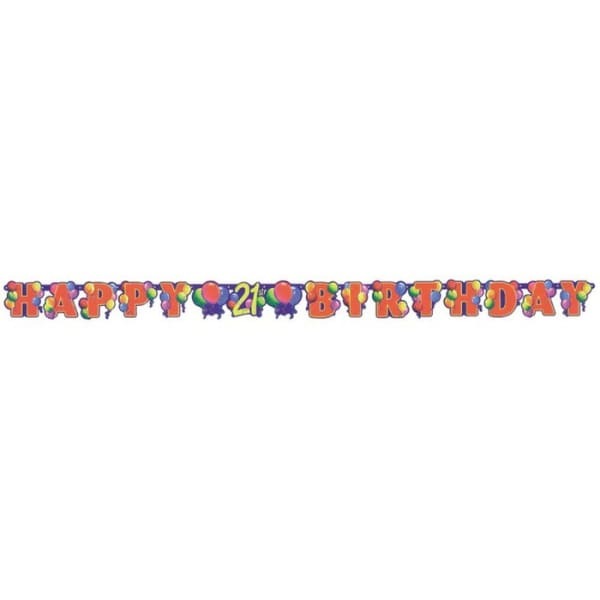 Amscan Balloons 21st Birthday Banner