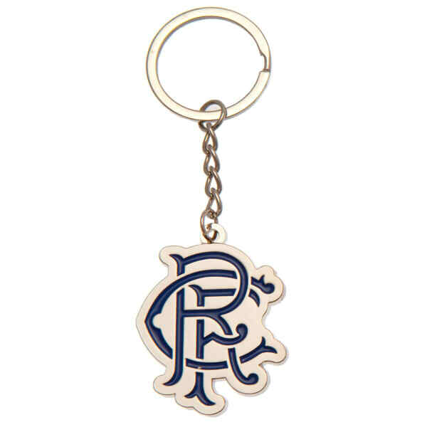 Rangers FC Scroll Crest Keyring (40mm x 35mm)