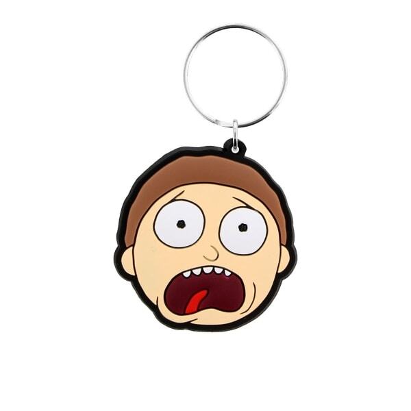 Rick And Morty Terrified Face Morty Keyring