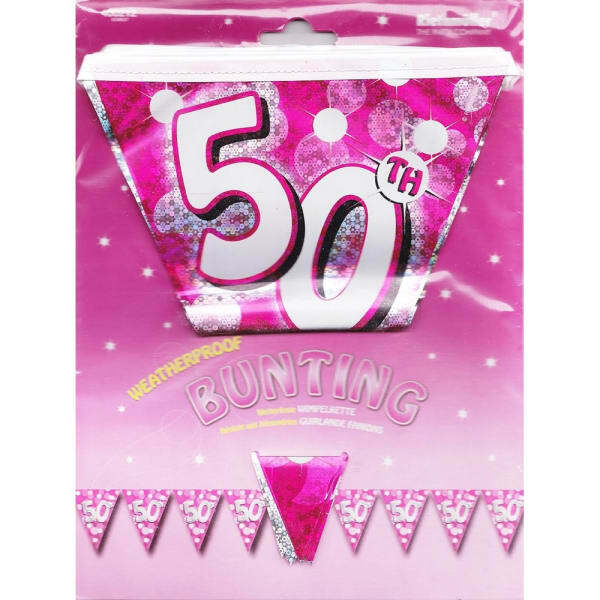 Amscan Foil Sparkle 50th Birthday Bunting