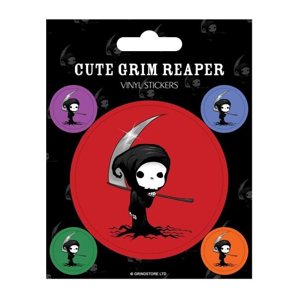 Grindstore Cute Vinyl Grim Reaper Stickers Set (Pack of 5)