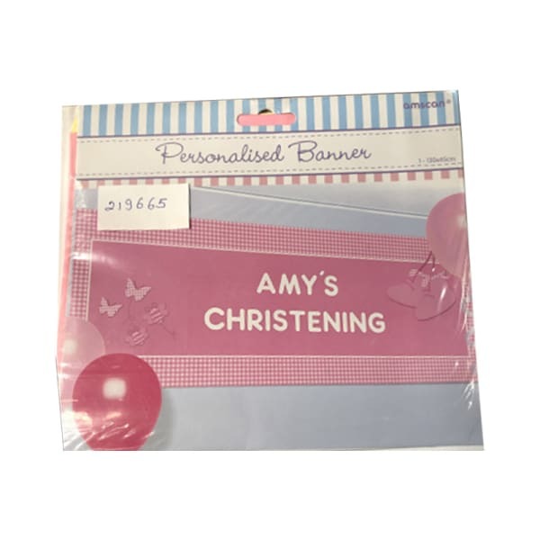 Amscan Customisable Christening Banner