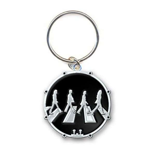 The Beatles Abbey Road Crossing Chrome Keyring