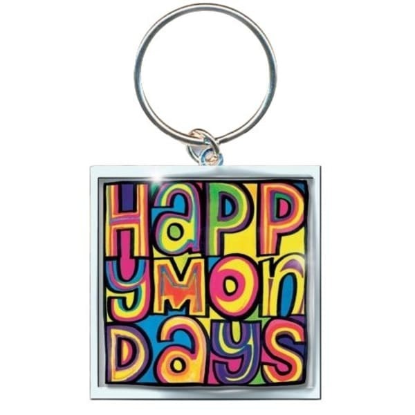 Happy Mondays Dayglo Photo Print Logo Keyring