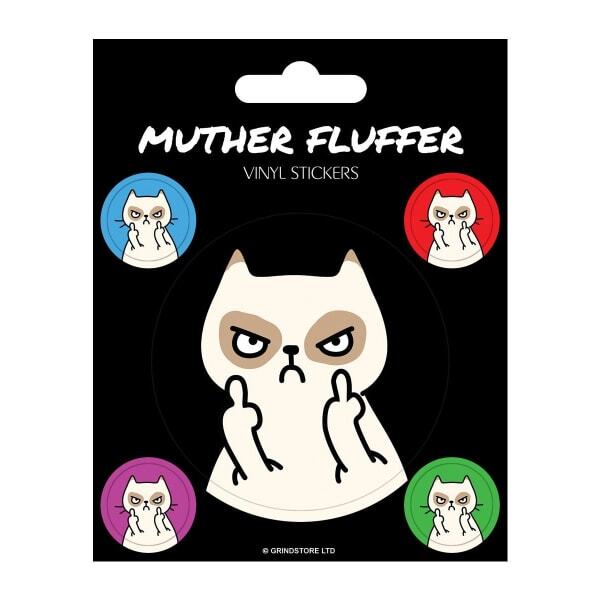 Grindstore Muther Fluffer Vinyl Stickers Set (Pack of 4)