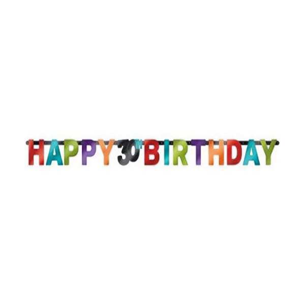 Amscan Foil Letter 30th Birthday Banner