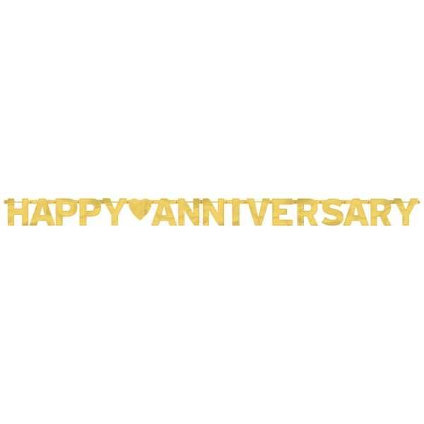 Amscan Anniversary Gold Foil Letter Banner