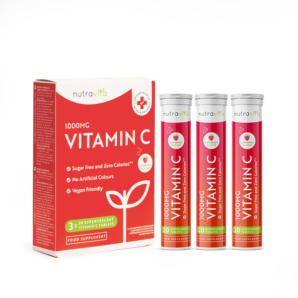 Nutravita Vitamin C Effervescent Tablets 1000 mg - 3X Tubes