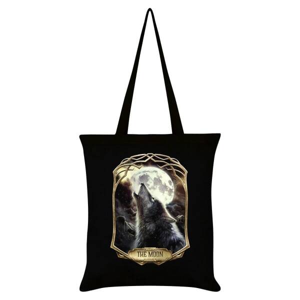 Deadly Tarot Obsidian The Moon Tote Bag