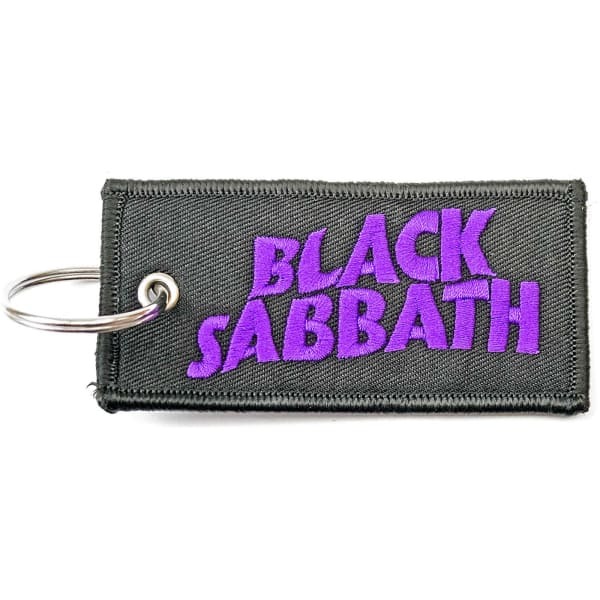 Black Sabbath Wavy Logo Double Sided Patch Keyring