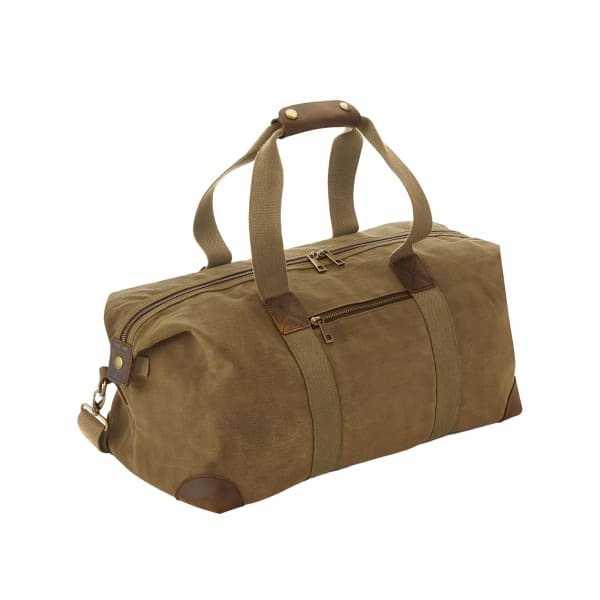 Quadra Heritage Leather Accents Holdall