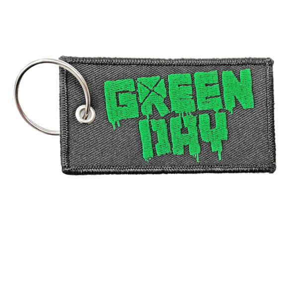 Green Day Double Sided Patch Logo Keyring