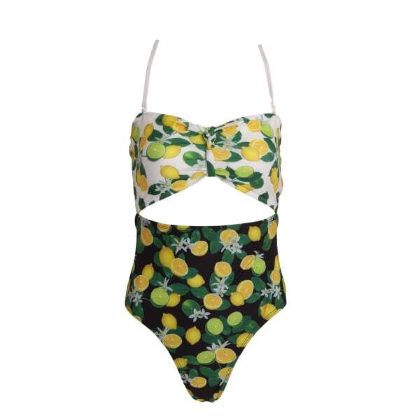 Brave Soul Womens Fruit Print Bandeau Swimming Costume (XS)