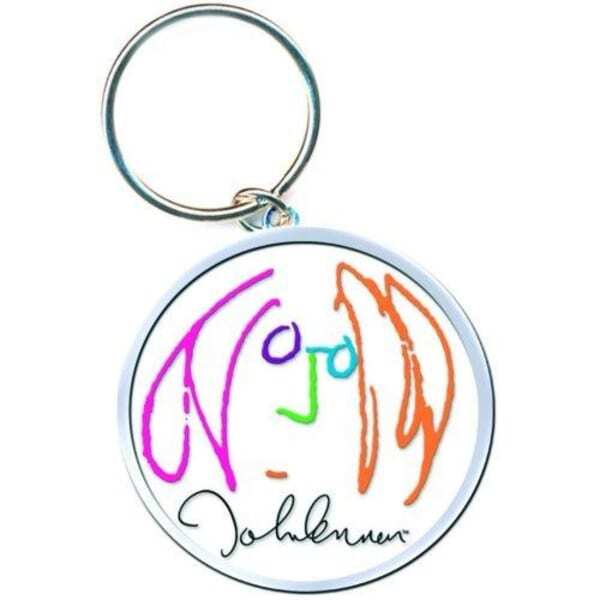 John Lennon Self Portrait Enamel Keyring