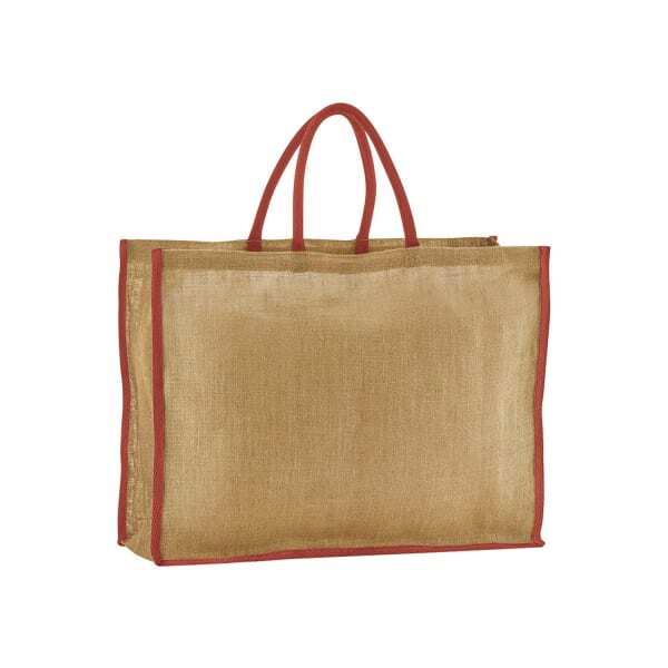 Westford Mill Contrast Starched Jute Tote Bag