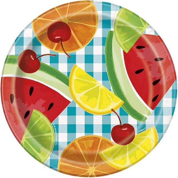 Unique Party Summer Picnic Disposable Plates (Pack of 8)