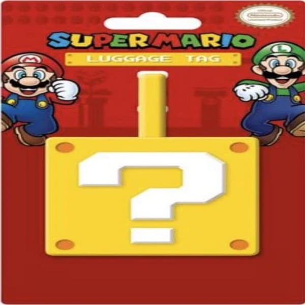 Super Mario Mystery Block Luggage Tag