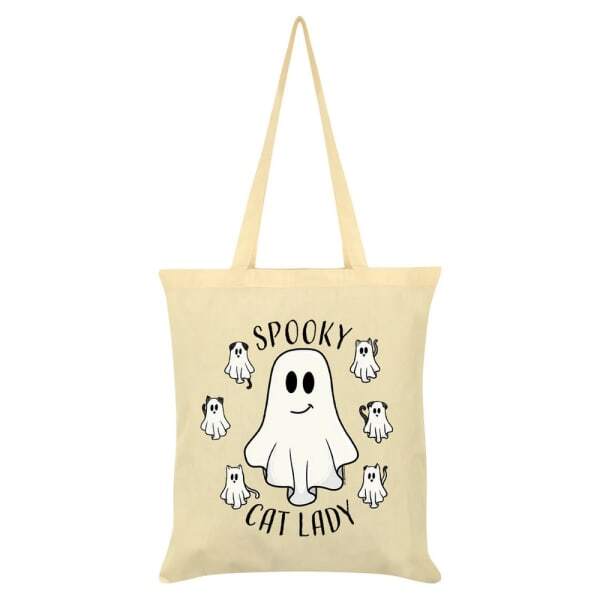 Grindstore Spooky Cat Lady Ghost Tote Bag