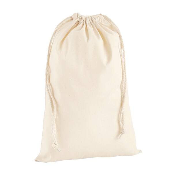 Westford Mill Premium Cotton Drawstring Bag (15L)