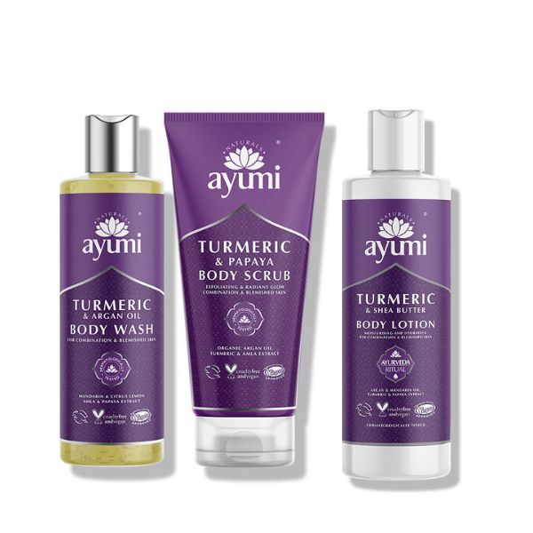 Ayumi Naturals Turmeric & Argan Oil Body Wash Trio Bundle