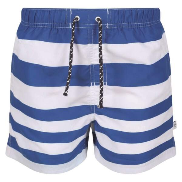 Regatta Boys Skander II Striped Swim Shorts (7-8 Years)