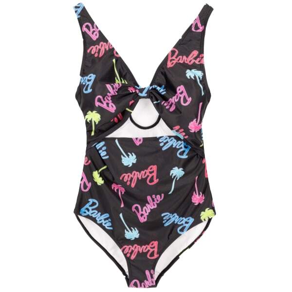 Barbie Womens Palm Tree Logo One Piece Swimsuit (XL)