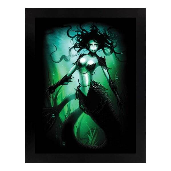 Grindstore Ethereal Mermaid Black Wooden Framed Print