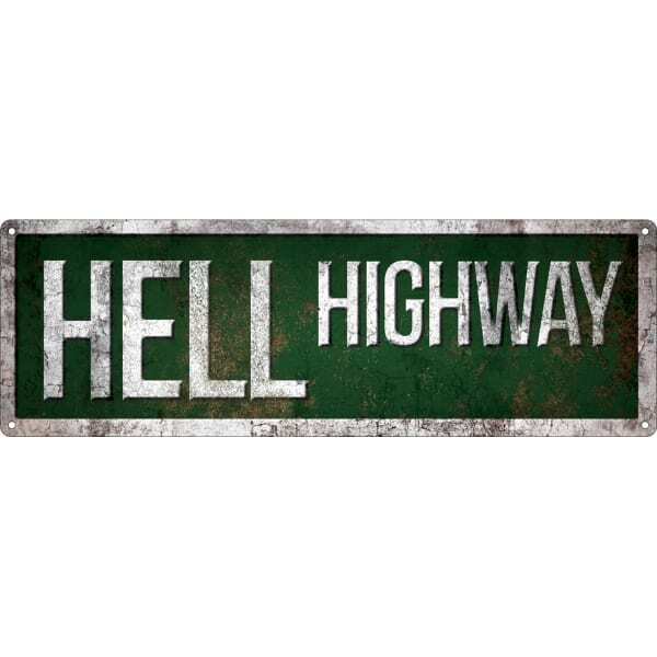 Grindstore Hell Highway Slim Tin Sign